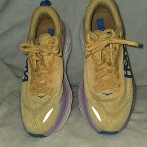Hoka Women's Yellow and Purple Running Shoes